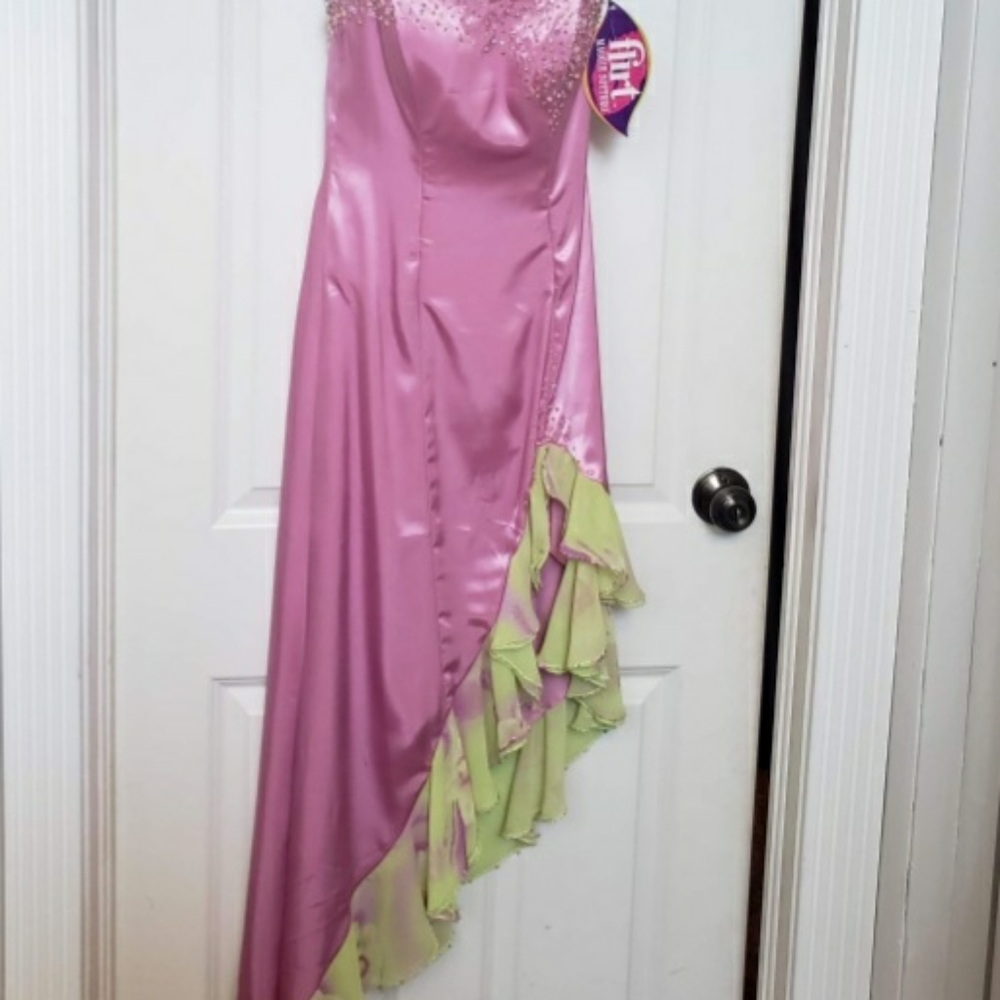 Flirt by Maggie Sottero size 6 Pink/lime green